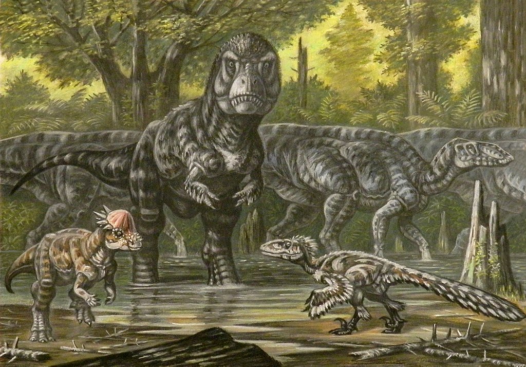 Dakotaraptor, Edmontosaurus, Pachycephalosaurus and Tyrannosaurus