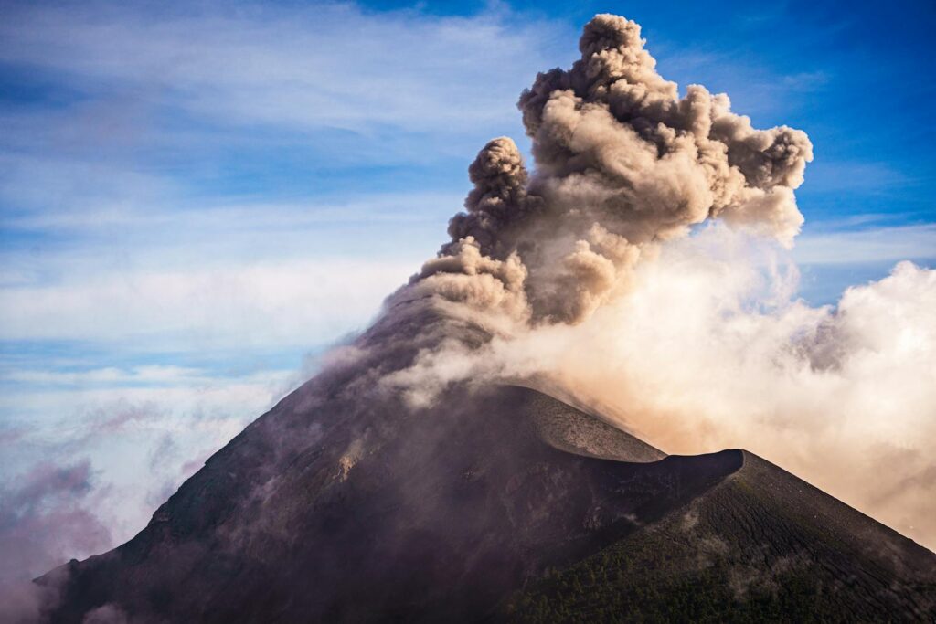 Dinosaurs Survive a Volcanic Eruption