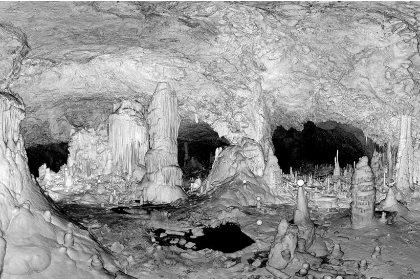 3D laser scan of speleothems in cave