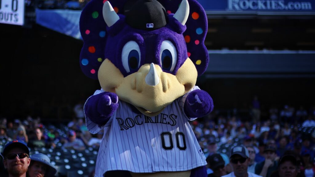 Dinosaur Purple Mascot