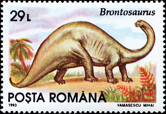 Brontosaurus_on_stamp