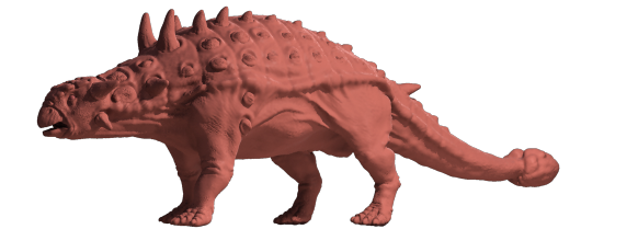 Euoplocephalus digital clay reconstruction