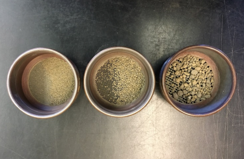 Soil sieve nests with aggregates