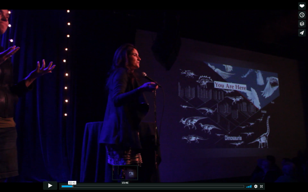 Julia Clarke talking in Texas about dinosaur colour