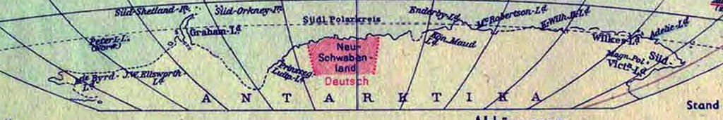 Map of Antarctica with Neuschwabenland