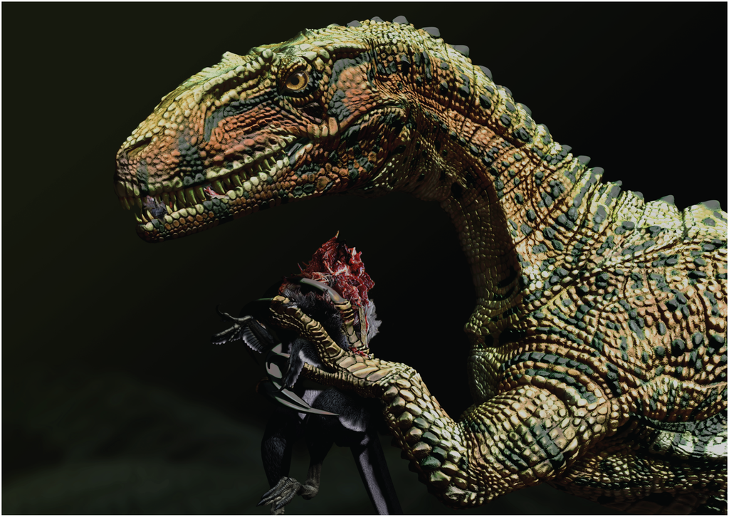 Australovenator with prey