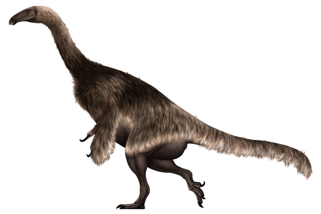 Life restoration of the therizinosaurid Nothronychus mckinleyi.