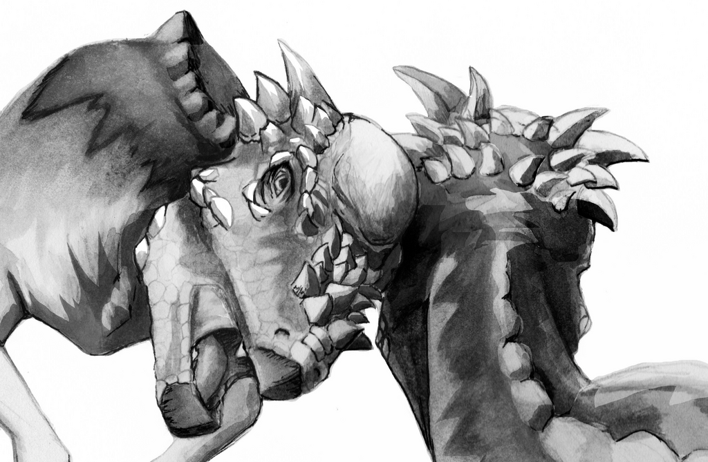 Pachycephalosaurus head butting