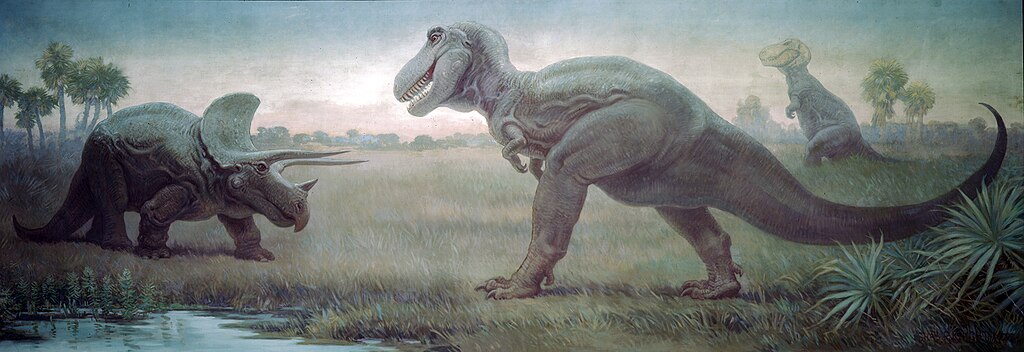 Triceratops and Tyrannosaurus by Knight