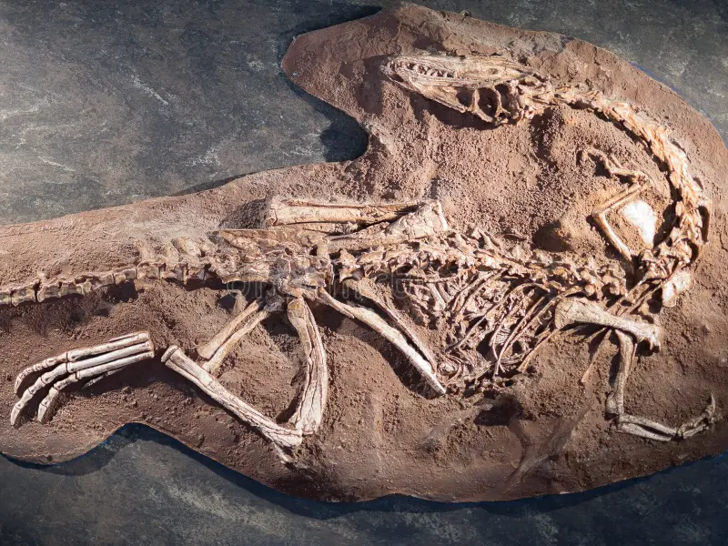 model dinosaur fossil