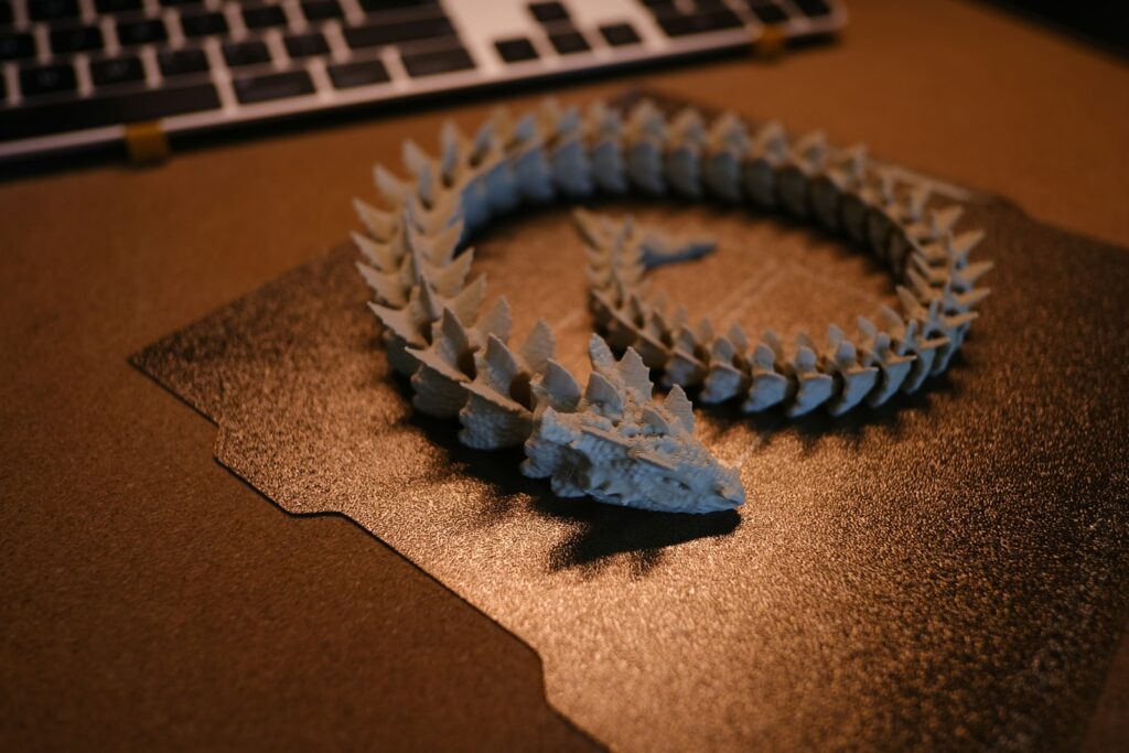 A close up of a metal object on a desk