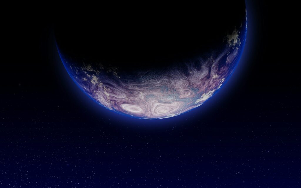 a view of the earth from space