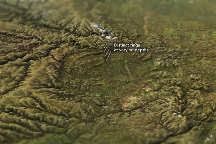 Popigai Crater - The Diamond Factory (image credits: Popigai crater: Source: NASA)