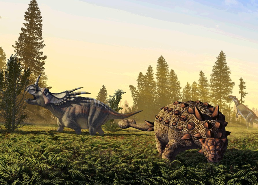 Some Dinosaurs Were Thriving (image credits: By J.T. Csotonyi, CC BY 2.5, https://commons.wikimedia.org/w/index.php?curid=68850275)