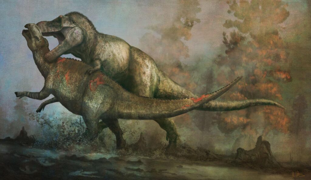 7. T. rex vs. Edmontosaurus: The Apex Predator and Its Greatest Test 