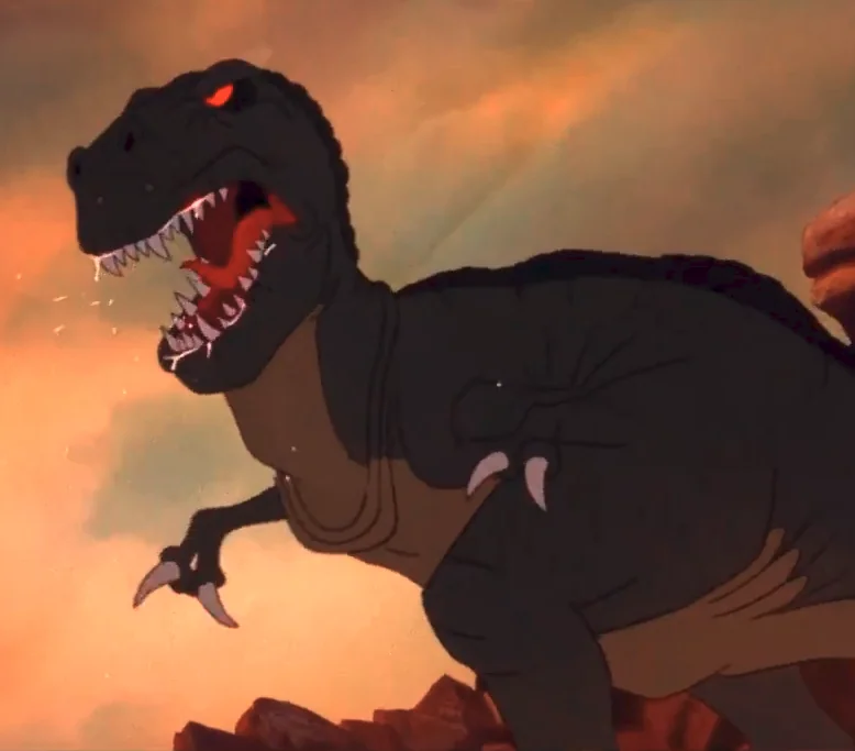 3. The Land Before Time’s Sharptooth: Tyrannosaurus as an Indestructible Slasher Villain