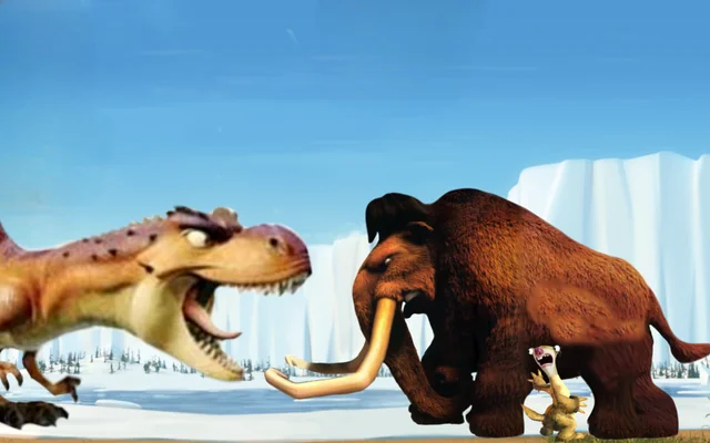 6. His tusk use in defense and display lines up with real mammoth anatomy