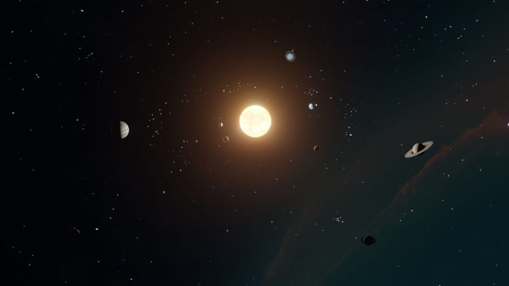What the night sky looked like 70 million years ago - the moon was closer, the stars were the same, and something enormous was about to arrive from space