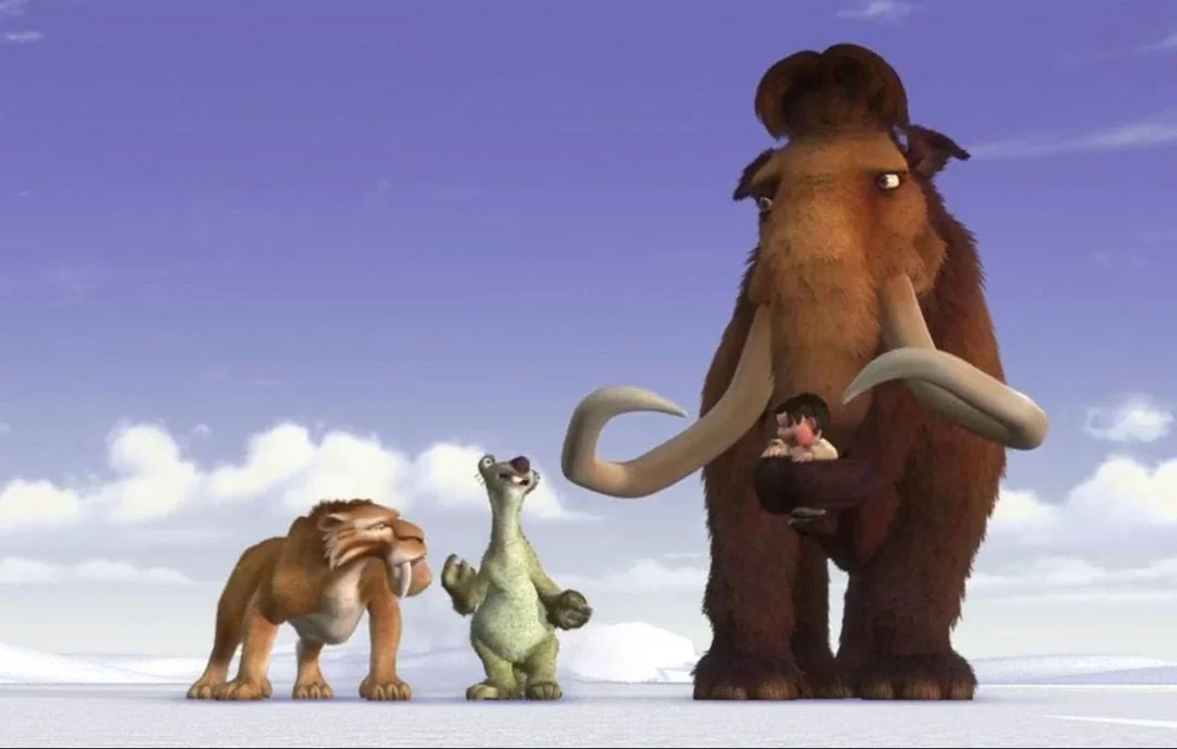 1. Forming a tight-knit “herd” with a sloth and a sabertooth